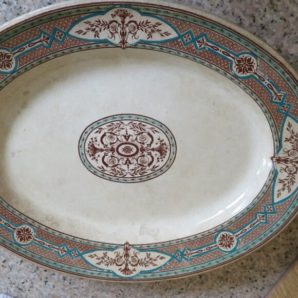 Antique COPELAND Spode 'Venetia' Platter Oval 13.25" L (DK697) - Picture 3 of 14